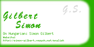 gilbert simon business card